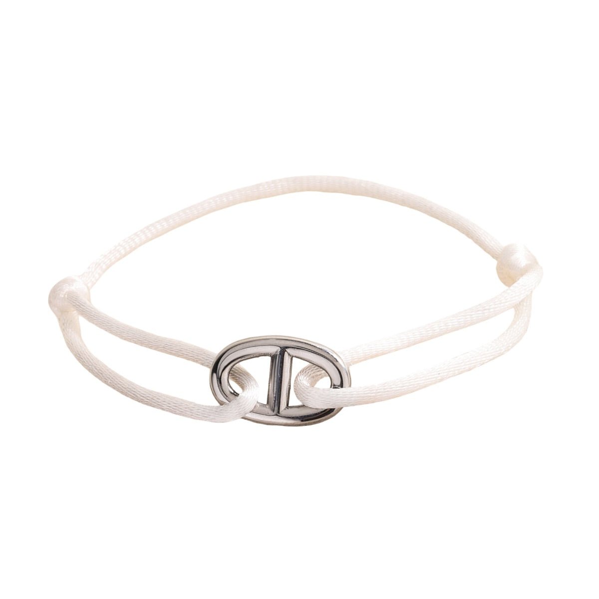Bracelet cordon minimaliste, double D en acier inoxydable, modèle Wilna