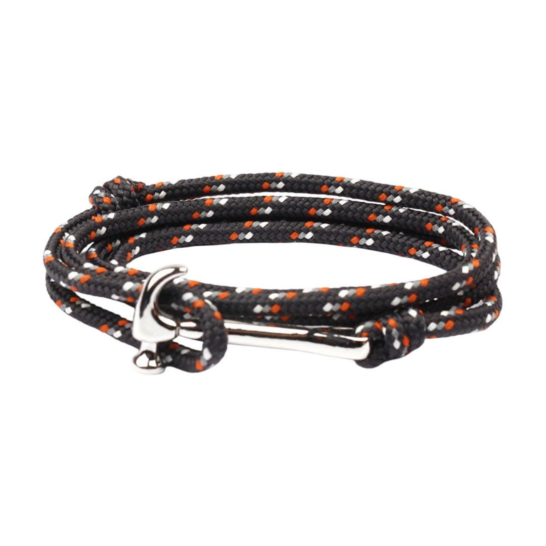 Bracelet cordon, tri-colore, multiple-tour marteau, modèle Trino
