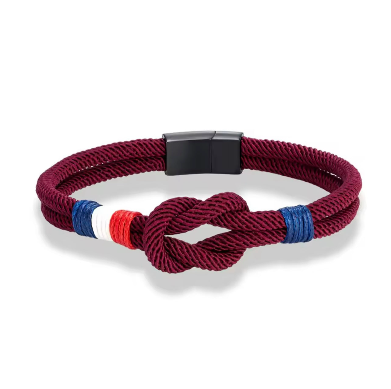 Bracelet Corde Drapeau Français Rouge