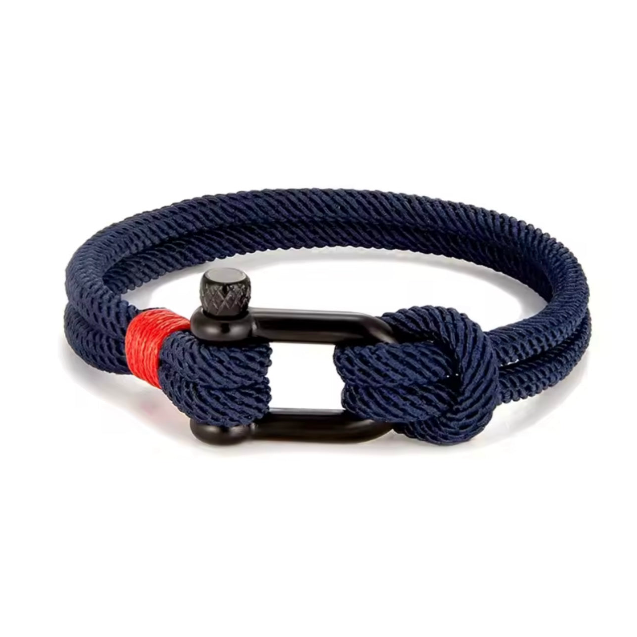 Bracelet Corde Chaîne Bleu Marine