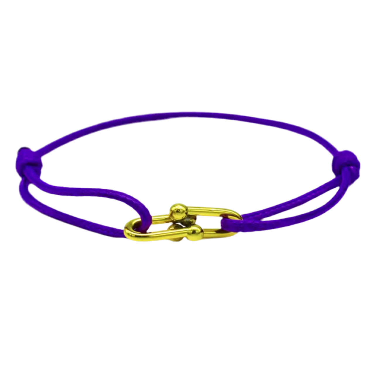 Bracelet en corde violet & fermoir doré – Élégance audacieuse et charme unique