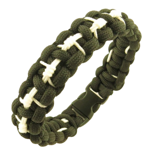 Bracelet paracord Cobra avec Sur-tressage Barbelé