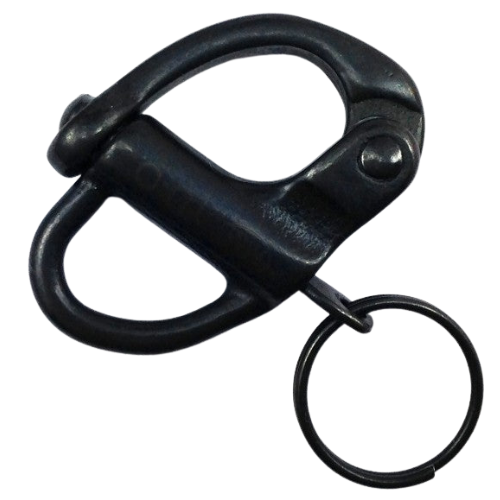 Mousqueton de drisse bruni