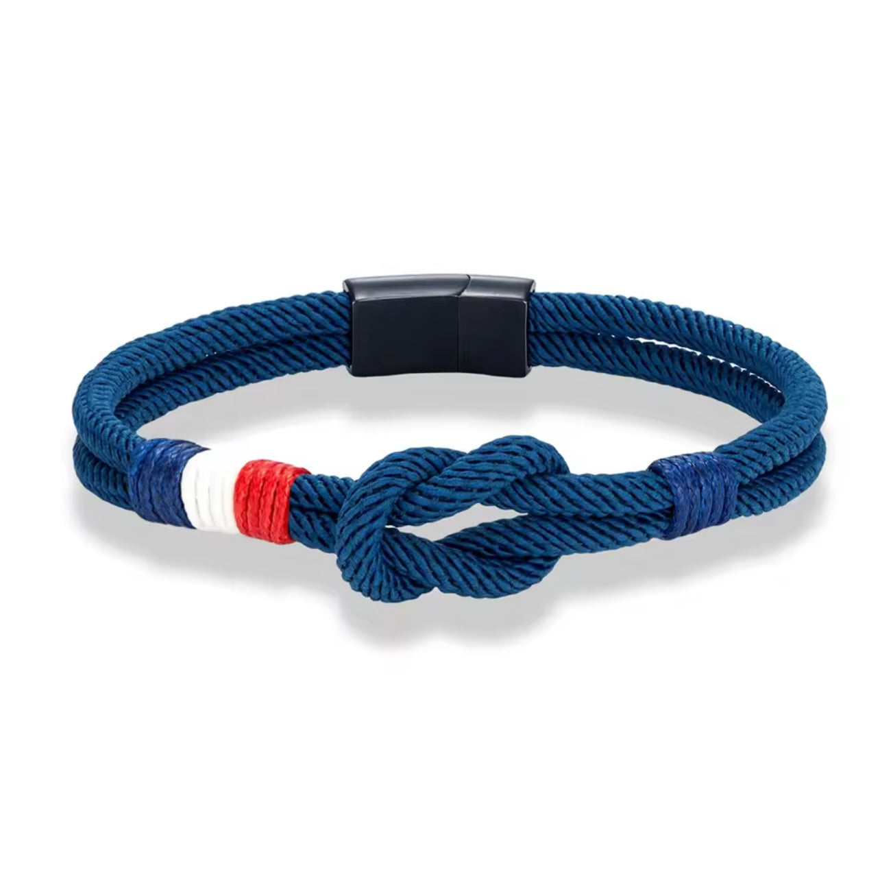 Bracelet Corde Drapeau Français Bleu
