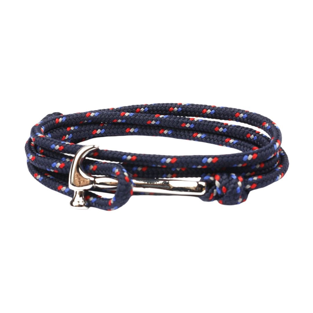 Bracelet cordon, tri-colore, multiple-tour marteau, modèle Trino