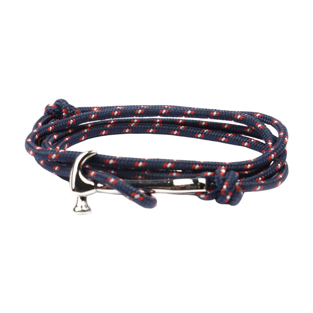 Bracelet cordon, tri-colore, multiple-tour marteau, modèle Trino