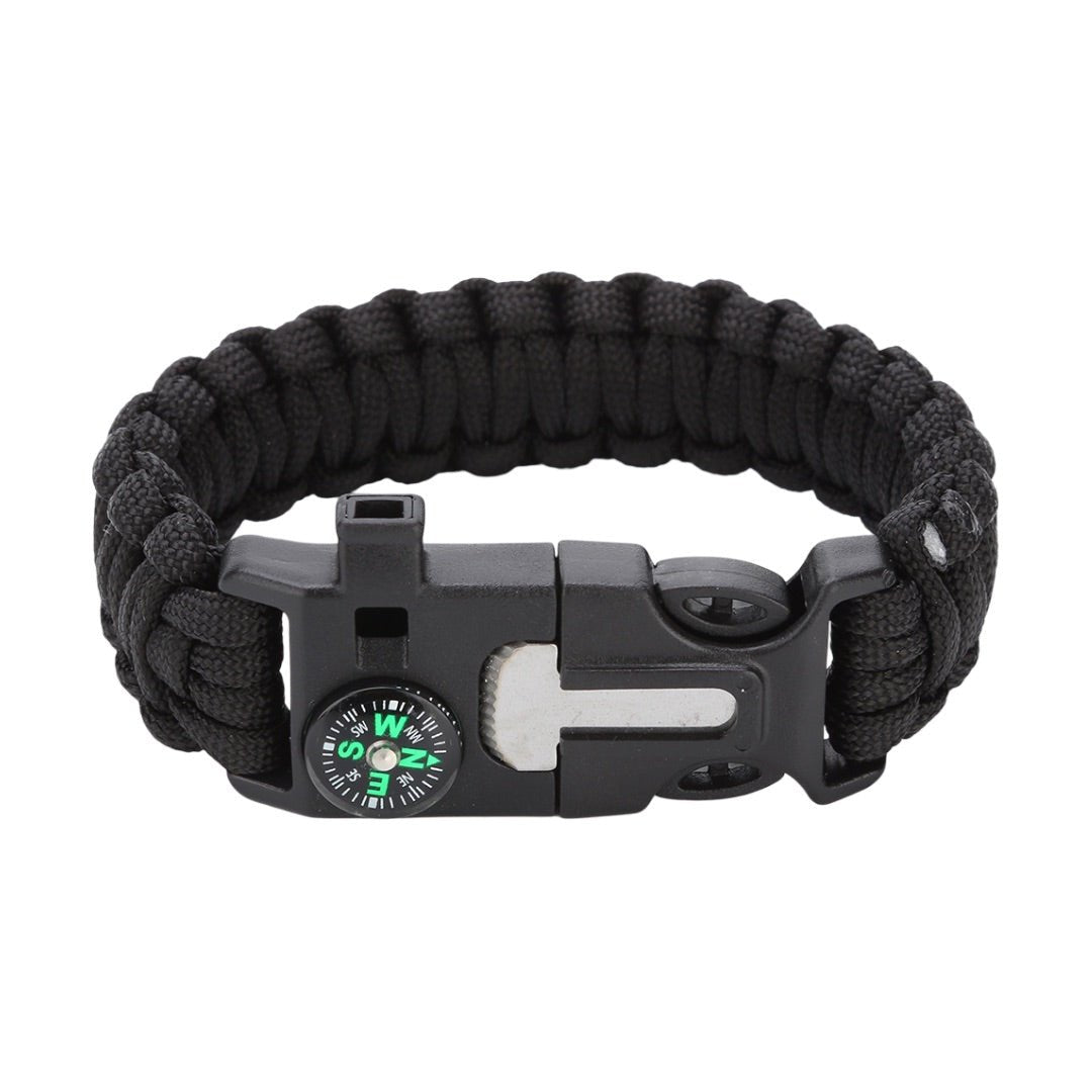 Bracelet en paracorde multifonction, bracelet de survie pour randonnée et aventure, tout en un avec boussole, modèle Grylls