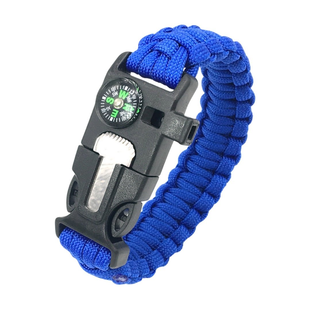 Bracelet en paracorde multifonction, bracelet de survie pour randonnée et aventure, tout en un avec boussole, modèle Grylls