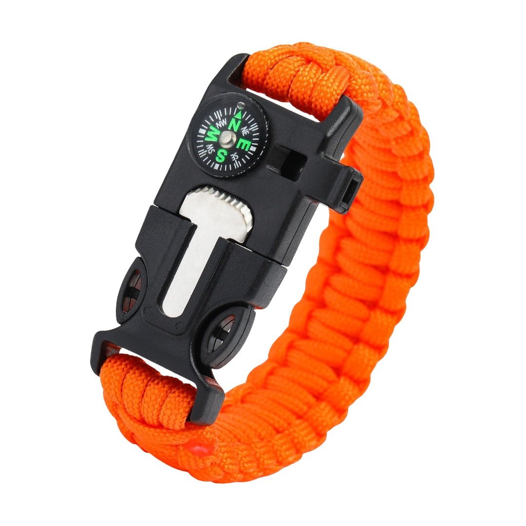 Bracelet en paracorde multifonction, bracelet de survie pour randonnée et aventure, tout en un avec boussole, modèle Grylls