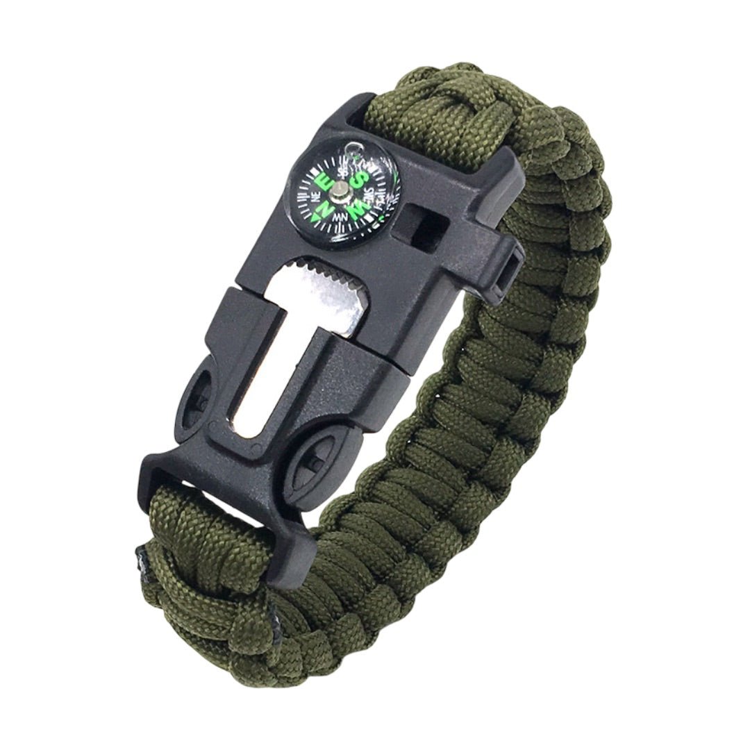Bracelet en paracorde multifonction, bracelet de survie pour randonnée et aventure, tout en un avec boussole, modèle Grylls