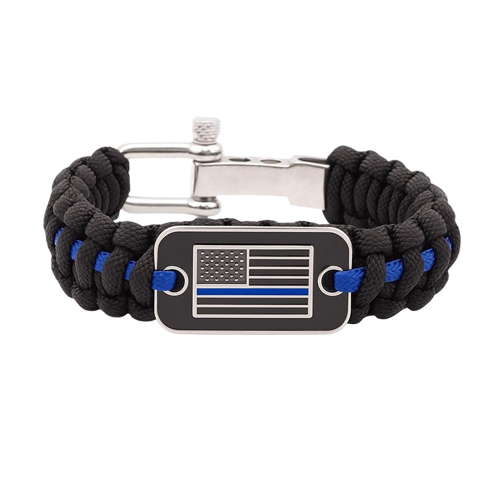 Bracelet mousqueton en paracorde, bracelet de survie pour randonnée et aventure, drapeau américain, modèle Wigum